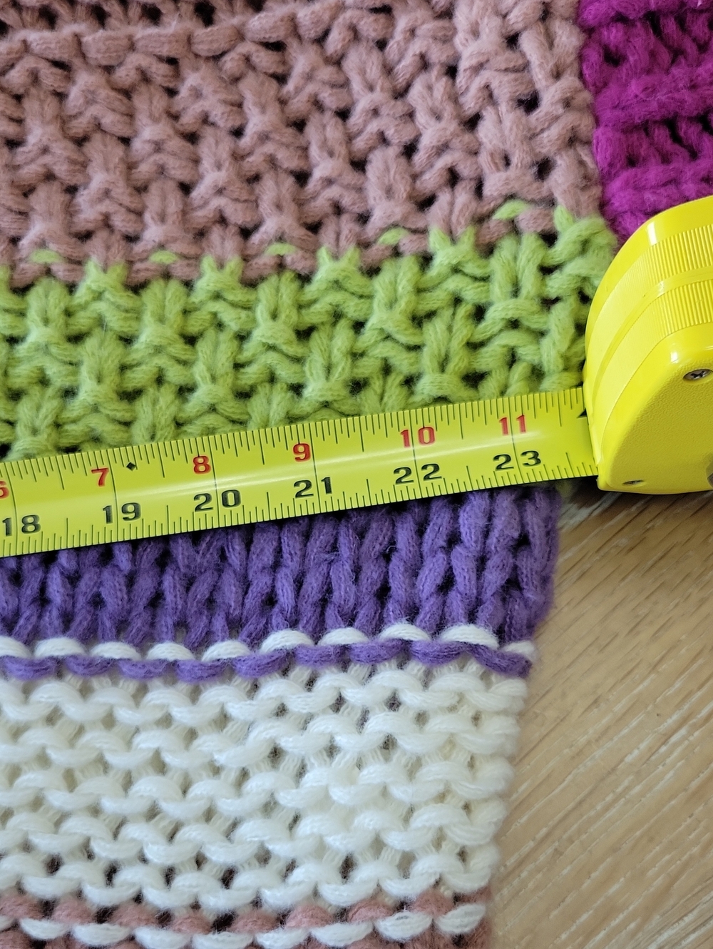 Apricot Lane Striped Multicolored Crop Chunky Sweater In Fuscia Size M/L NWT - Picture 9 of 12